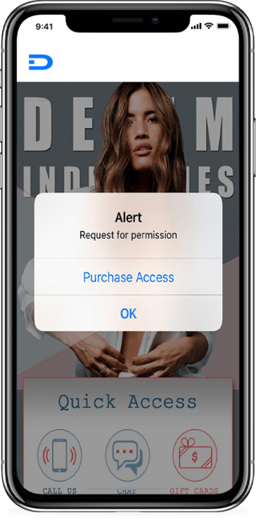 Paid membership screen
