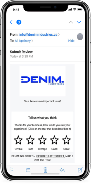Smart reviews screen